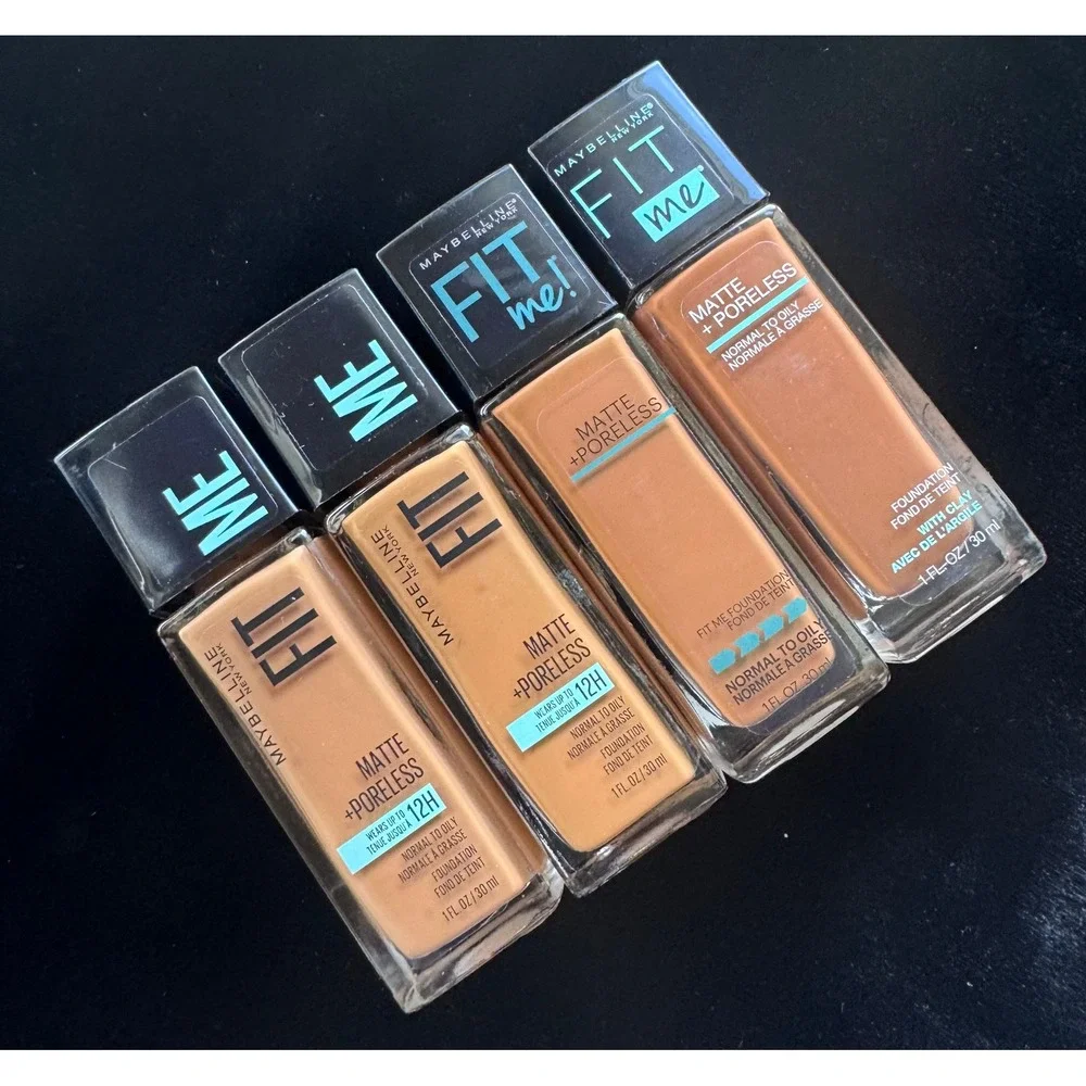 Maybelline FitMe Matte+Poreless Foundation #330 335 355 368 Lot of 4